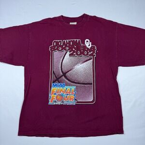 Sport Attack Oklahoma Sooners T-Shirt Mens XL Maroon Good 2002 NCAA Final Four